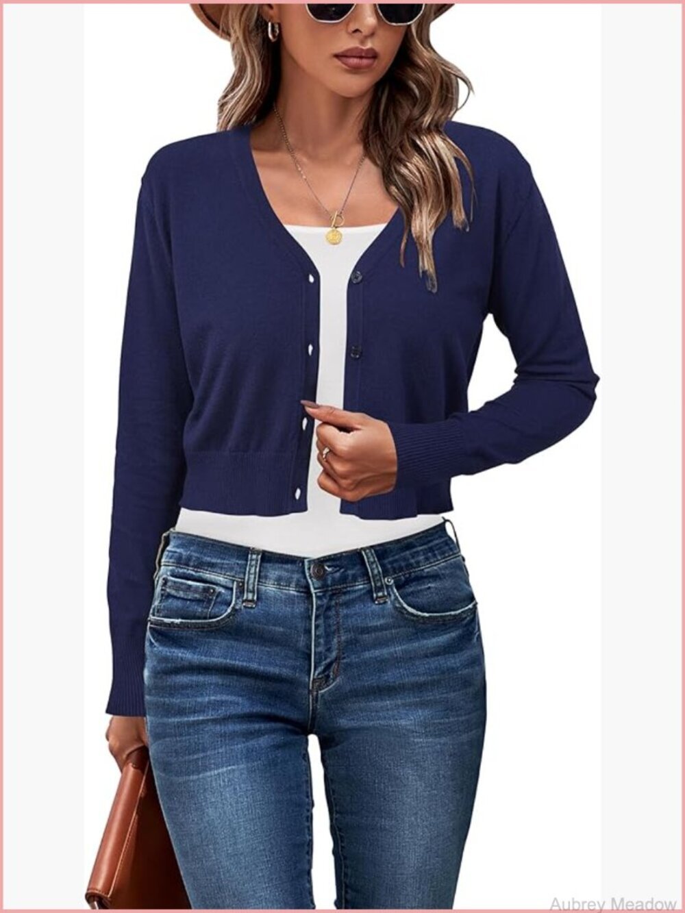 Lightweight Cropped Bolero Shrug V-Neck Long Sleeve Cardigan